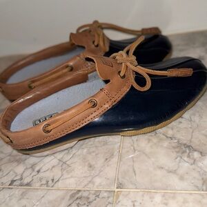 Sperry Brown and Navy Boat Shoes